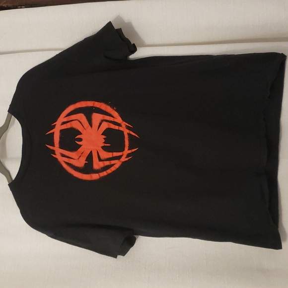 Spider-Man Mens Black T-Shirt Size Large Short Sleeve Spiderverse black & red - Picture 1 of 7